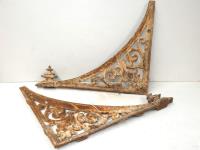 53 · PAIR OF CAST IRON FRETWORK COR