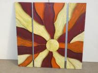 3 Part Painted Metal Wall Art