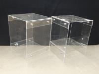 81 · 2 CONTEMPORARY ACRYLIC SIDE TA