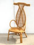 Low Seated Cane Chair With Hig