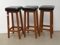 3 Vintage Vinyl Seated Bar Sto