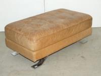 Leather Upholstered Ottoman H-