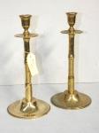 108 · PAIR OF BRASS CANDLESTICKS H-3