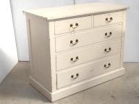 Edwardian Painted Pine 5 Drawe