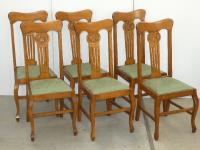 129 · SET OF 6 ENGLISH OAK HIGH BACK