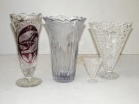Box Of Crystal & Glass Vases D