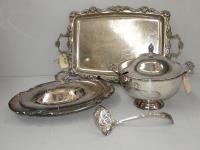 152 · VARIOUS PLATED SERVING WARE
