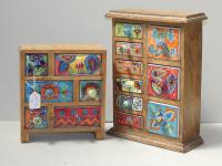 2 Ceramic & Timber Spice Chest