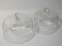 244 · 2 GLASS CAKE DOMES