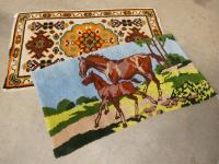 2 Vintage Latch Hook Art Works