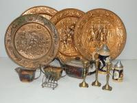 294 · BOX OF STEINS, COPPER CHARGER