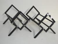 355 · 2 METAL RECORD STANDS