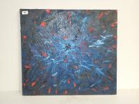Painted Canvas - 'Red, White,