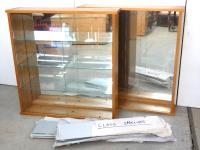 364 · PAIR OF TAS OAK MIRROR BACK GL