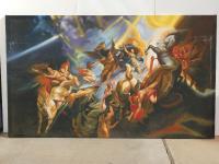 Massive Painted Canvas In A Ru