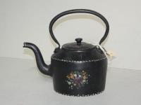 386 · FOLK PAINTED IRON KETTLE
