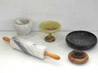 Tray With Various Stoneware