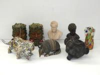 421 · BOX OF BUSTS, INDONESIAN POTTE