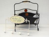 437 · MAGAZINE RACK & BATH ROBE HOOK