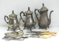 Box Of Plated & Flatware