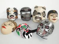460 · CARVED INDONESIAN MASKS & A AN