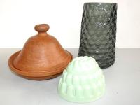 Clay Tagine, Glass Vase & A Je