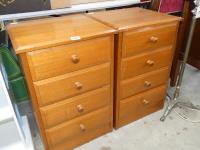 2 X 4 Drawer Tas Oak Bedside C