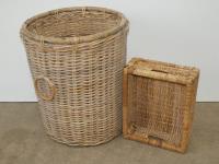 Drum Shaped Split Cane Basket