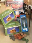 2 ILLUMINATED NATIVITY SETS &