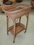 1920'S 2 Tier Woven Cane Stand