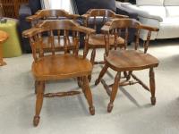 4 Turned Timber Tub Chairs