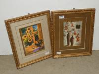 2 FRAMED PRINTS H-23 W-17 CM