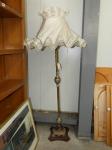 BRASS BASED STANDARD LAMP & SH